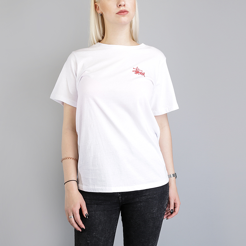 Женская футболка Stussy Basic Stussy Boyfriend Tee (2902903-white) купить  по цене 1790 руб в интернет-магазине Streetball